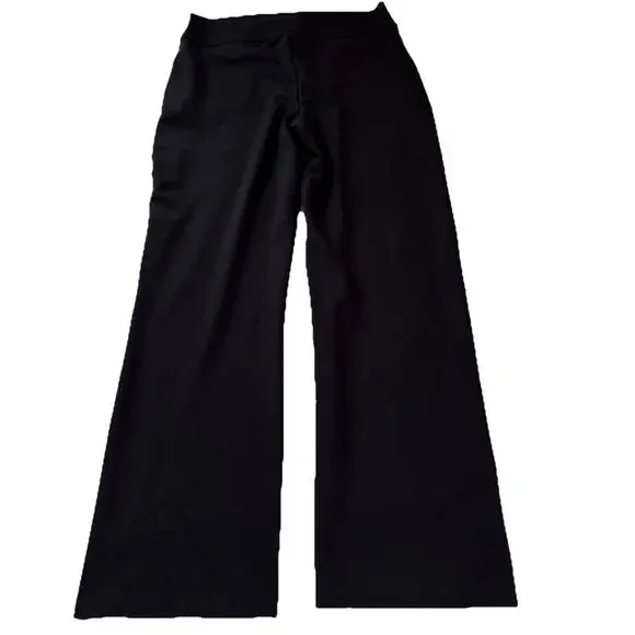 Saint + Sophia Putney Pull On Pants Size 12 Navy Blue Relaxed Straight Pockets - Picture 6 of 16